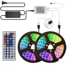 5M 5050 SMD RGB LED Strip Complete Set Waterproof, LED Light Strip with 44 Keys LED Controller and power supply